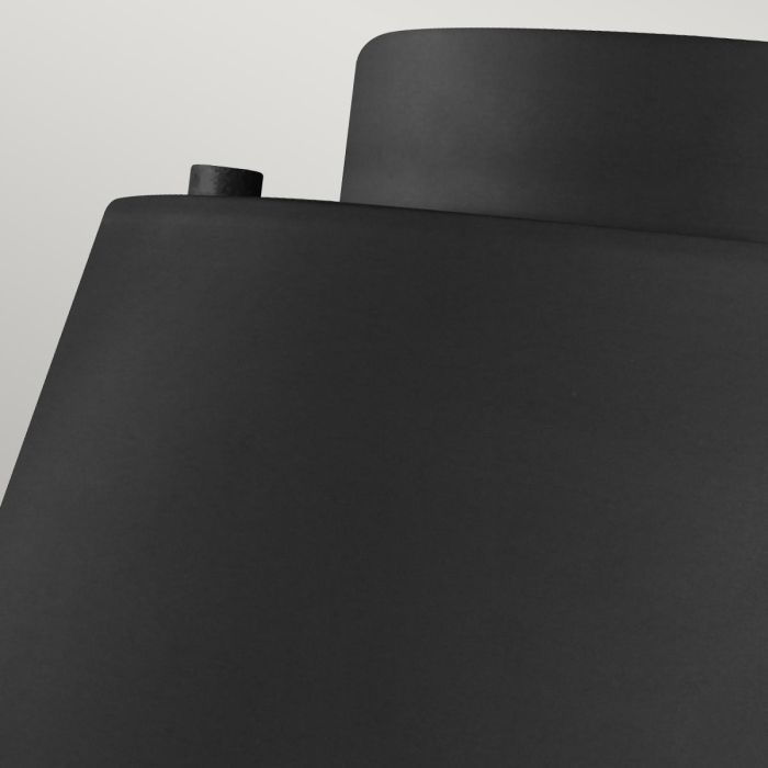 Asher 3 Light Flush Light - Midnight Black & Gold