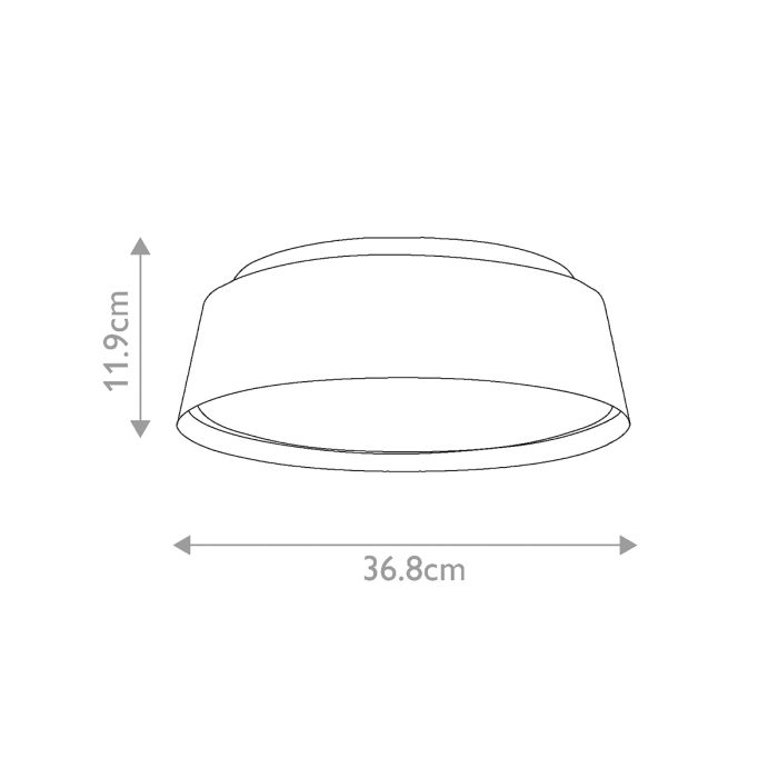 Asher 3 Light Flush Light - Matte White & Gold