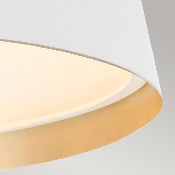 Asher 5 Light Pendant - Matte White & Gold