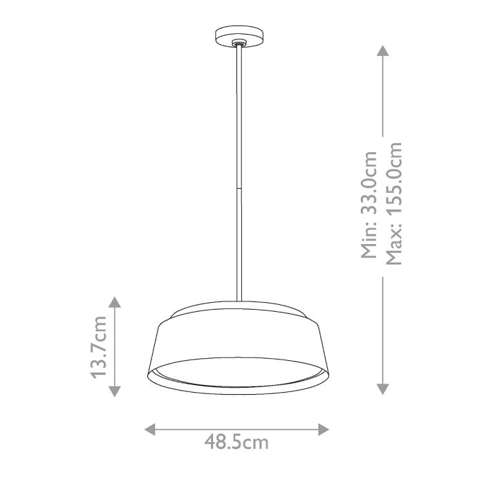 Asher 5 Light Pendant - Matte White & Gold