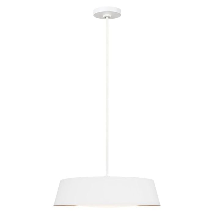 Asher 5 Light Pendant - Matte White & Gold