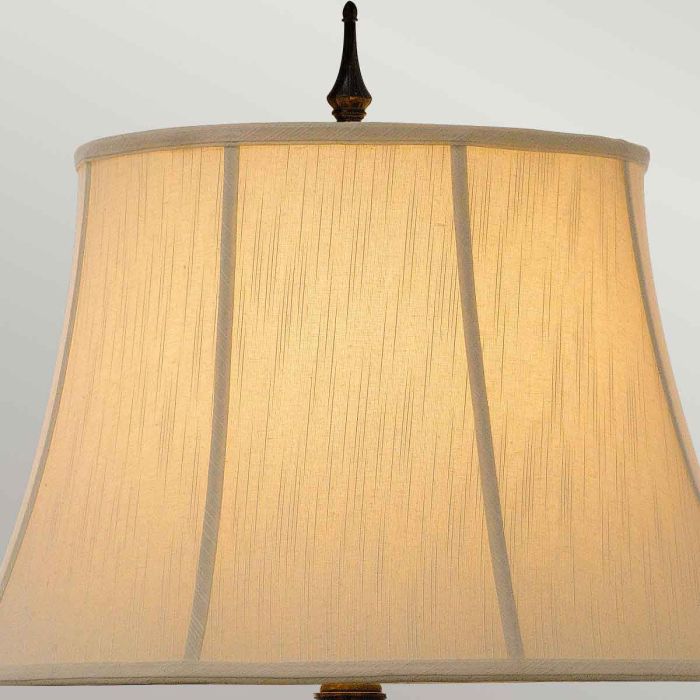 Augustine 1 Light Table Lamp - Antique Brown with Ivory Shade