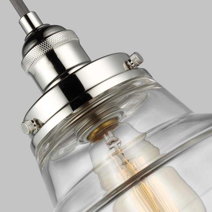 Baskin 1 Light Pendant - Polished Nickel