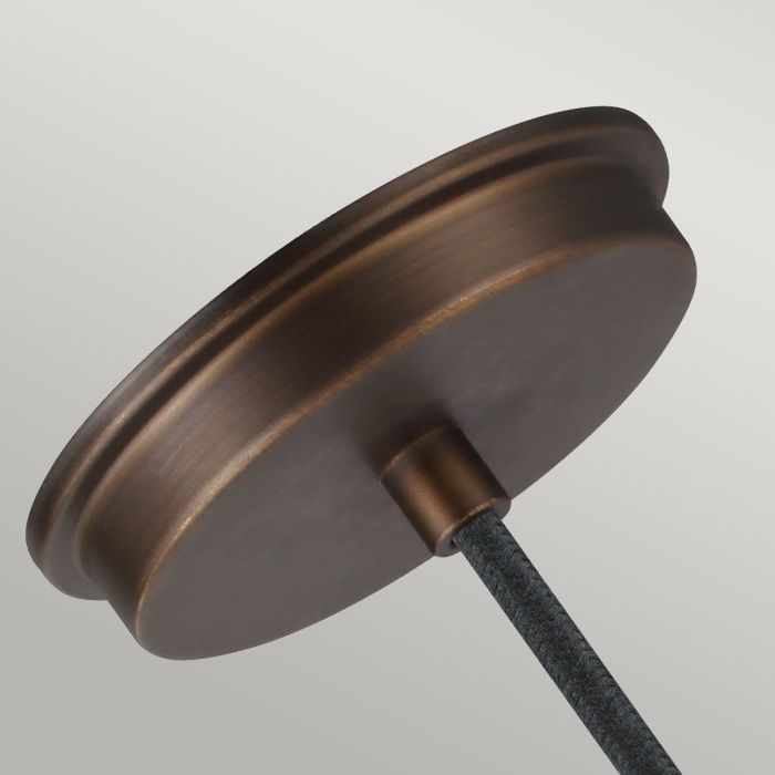 Baskin 1 Light Pendant - Painted Aged Brass / Dark Weathered Zinc