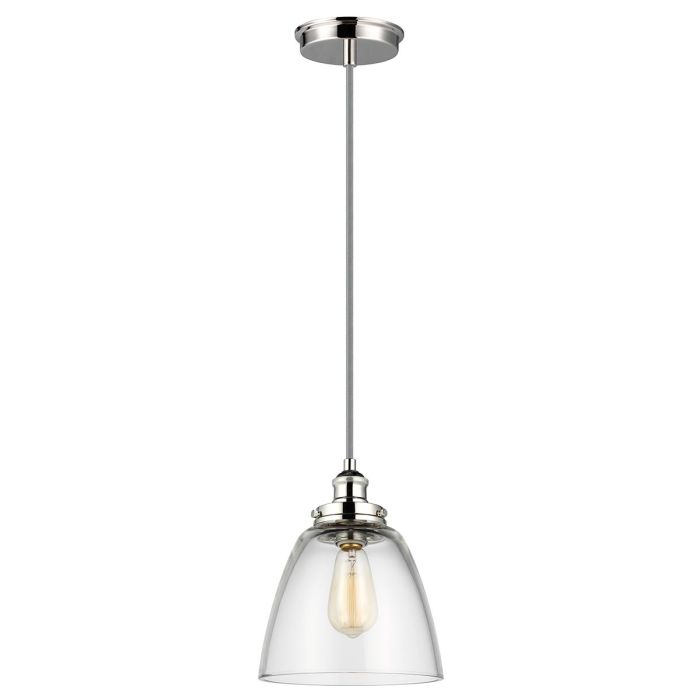 Baskin 1 Light Pendant - Polished Nickel
