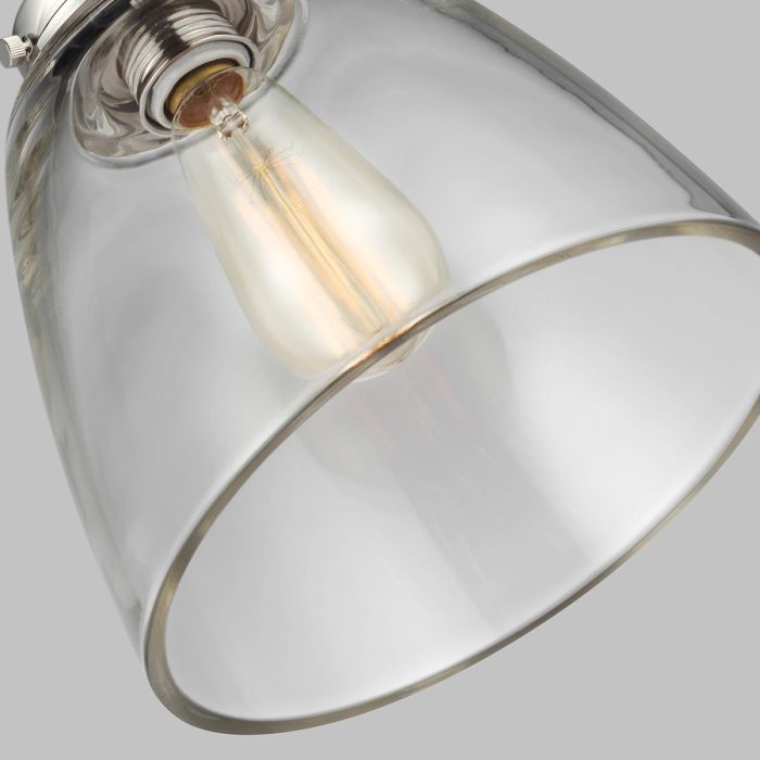 Baskin 1 Light Pendant - Polished Nickel