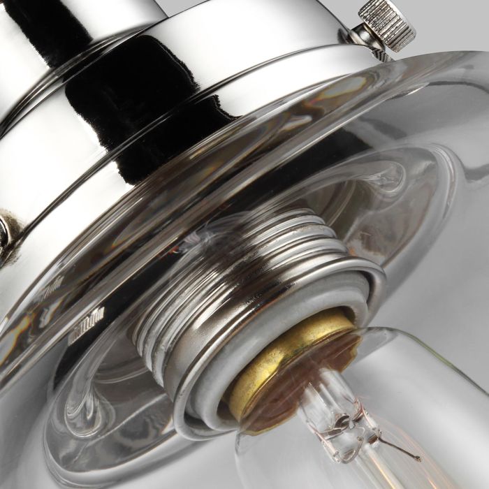 Baskin 1 Light Pendant - Polished Nickel