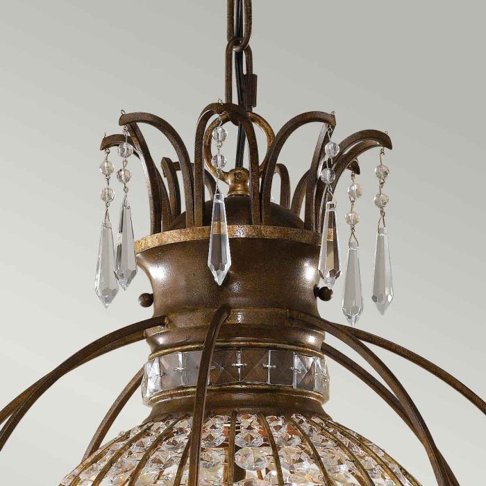 Bellini 3 Light Chandelier - Oxidized Bronze / British Bronze