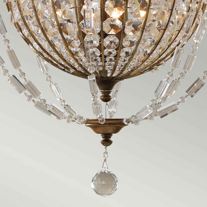 Bellini 3 Light Chandelier - Oxidized Bronze / British Bronze