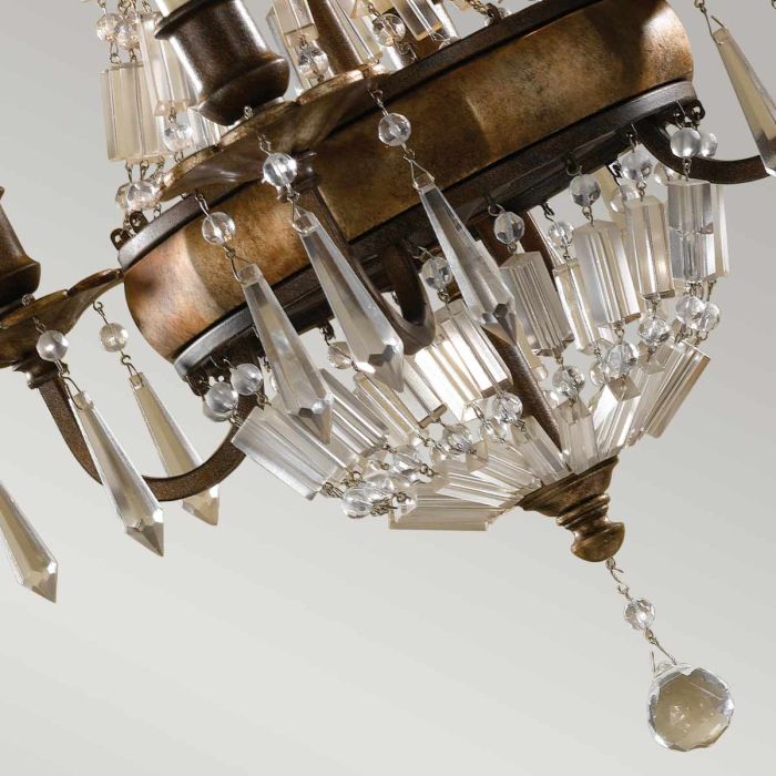 Bellini 4 Light Chandelier - Oxidized Bronze / British Bronze