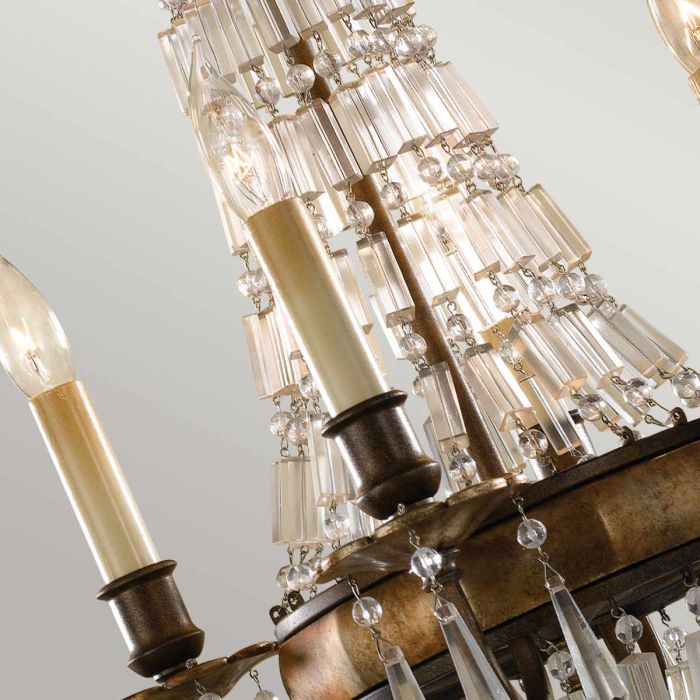 Bellini 4 Light Chandelier - Oxidized Bronze / British Bronze