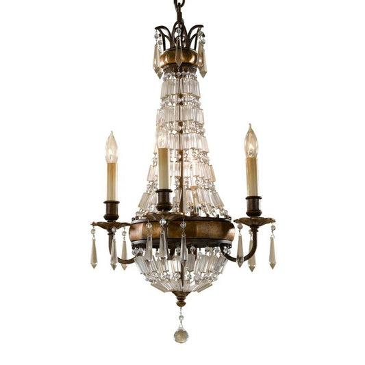 Bellini 4 Light Chandelier - Oxidized Bronze / British Bronze