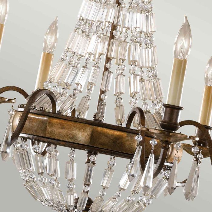 Bellini 6 Light Chandelier - Oxidized Bronze / British Bronze