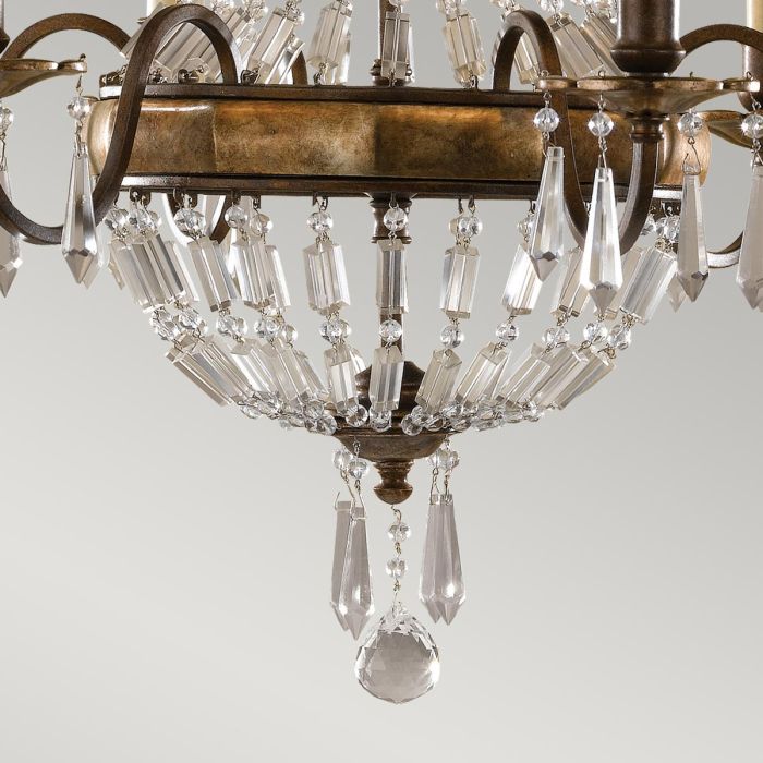 Bellini 6 Light Chandelier - Oxidized Bronze / British Bronze