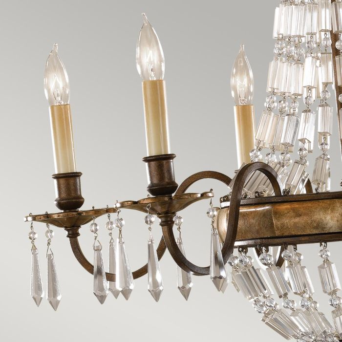 Bellini 6 Light Chandelier - Oxidized Bronze / British Bronze