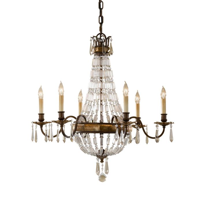 Bellini 6 Light Chandelier - Oxidized Bronze / British Bronze
