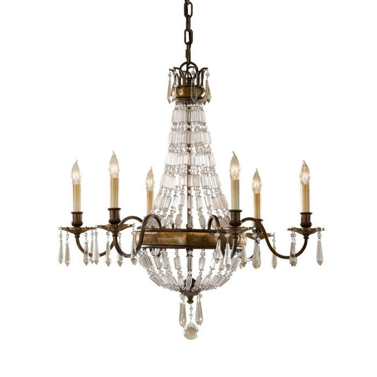Bellini 6 Light Chandelier - Oxidized Bronze / British Bronze