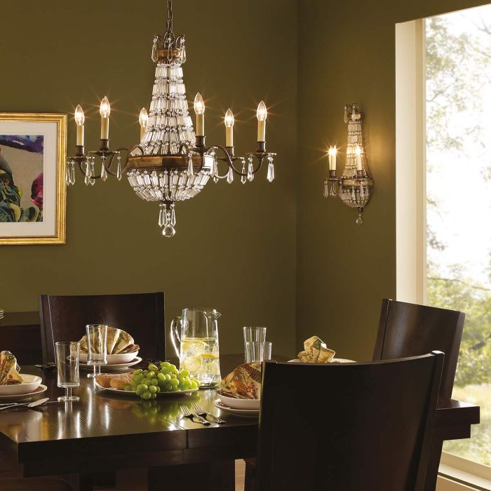 Bellini 6 Light Chandelier - Oxidized Bronze / British Bronze