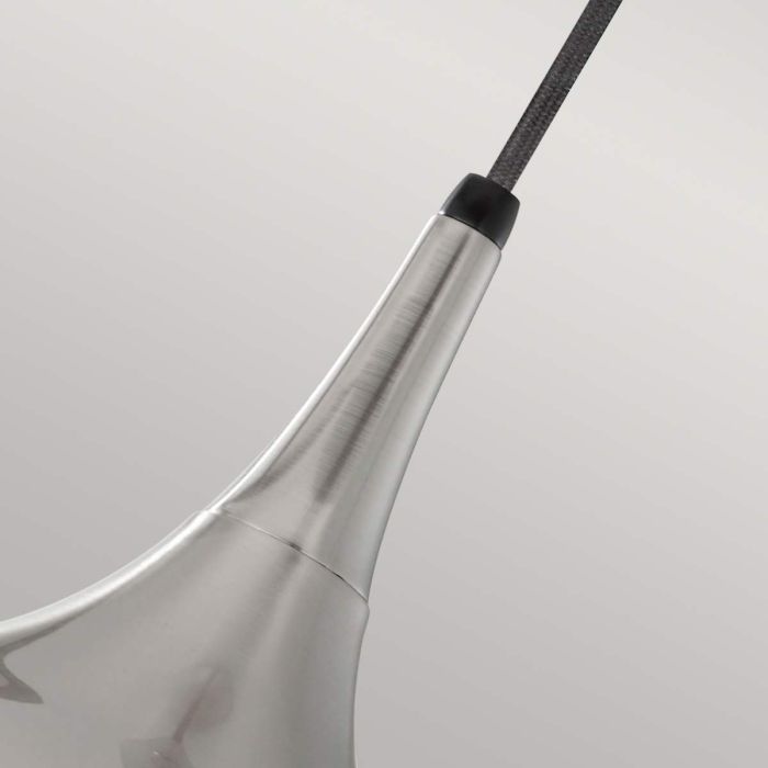 Beso 1 Light Medium Pendant - Brushed Steel