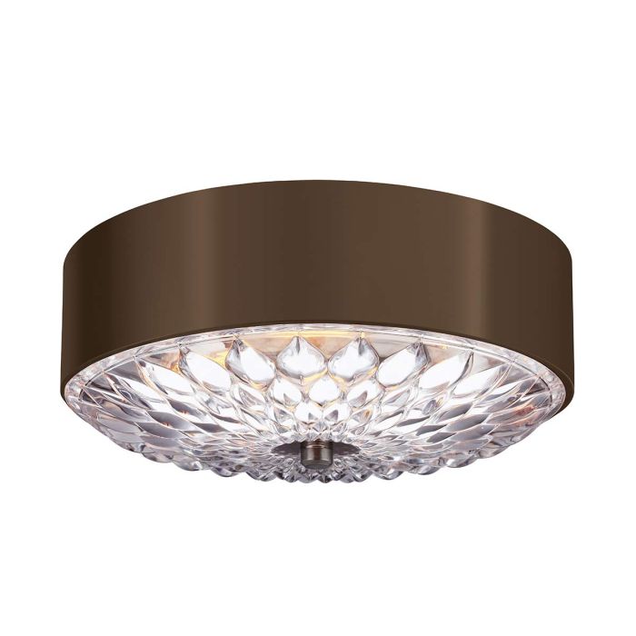 Botanic 3 Light Small Flush - Dark Aged Brass