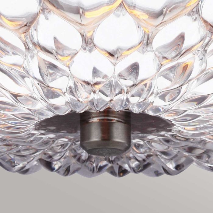 Botanic 3 Light Small Flush - Dark Aged Brass