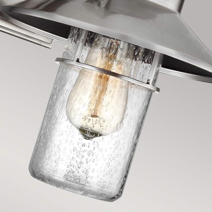 Boynton 1 Light Small Wall Lantern - Painted Brushed Steel