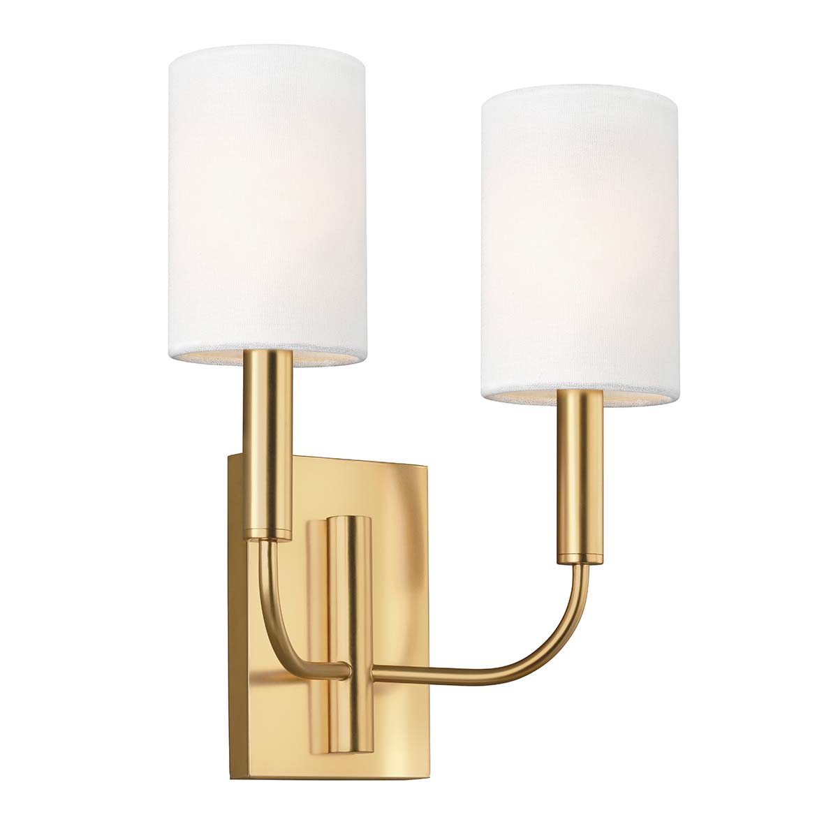 Brianna 2 Light Wall Light – Burnished Brass