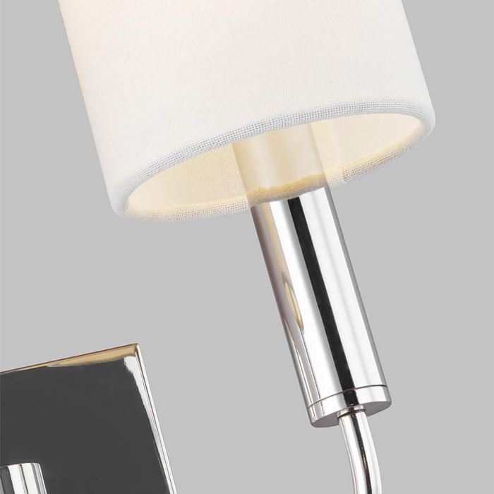 Brianna 2 Light Wall Light - Polished Nickel