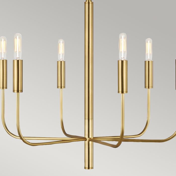 Brianna 6 lt Chandelier - Burnished Brass