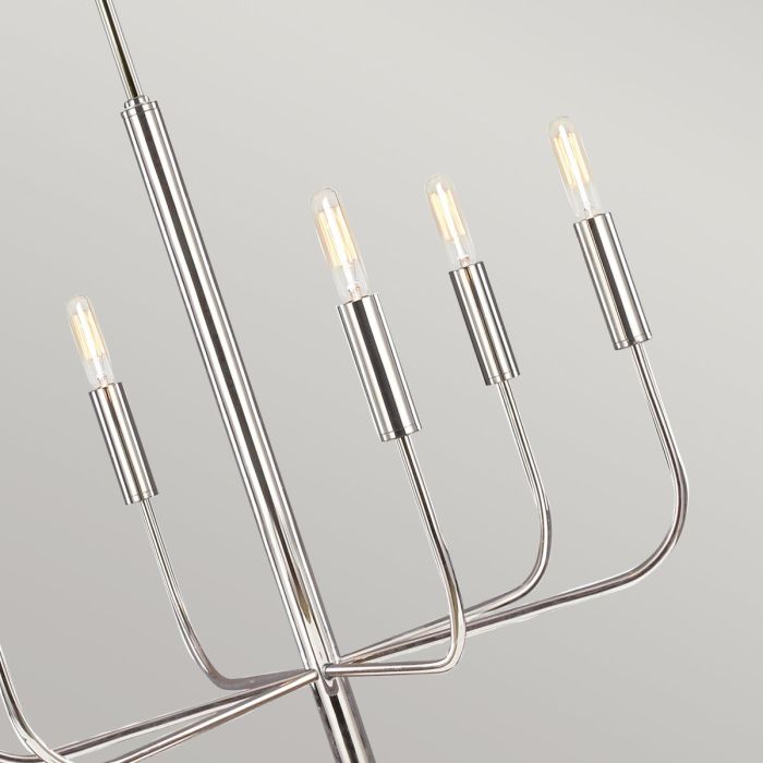 Brianna 6 lt Chandelier - Polished Nickel