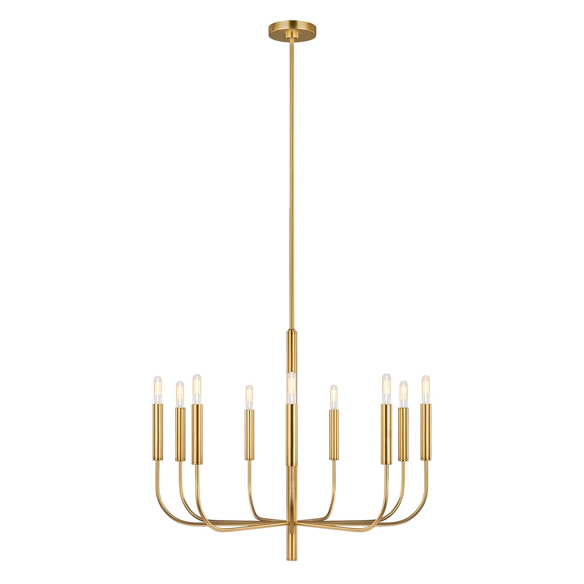 Brianna 9 Light Chandelier – Burnished Brass