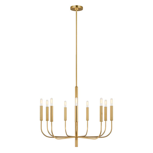 Brianna 9 Light Chandelier – Burnished Brass