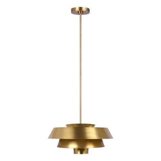 Brisbin 1 Light Pendant – Burnished Brass