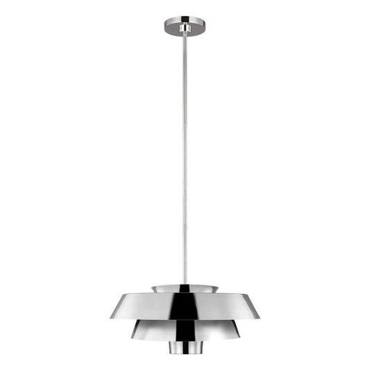 Brisbin 1 Light Pendant - Polished Nickel