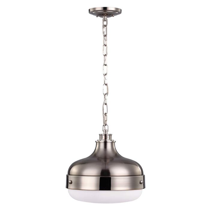 Cadence 2 Light Pendant - Polished Nickel / Brushed Steel