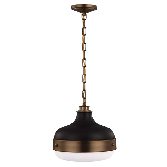 Cadence 2 Light Pendant – Dark Antique Brass/Matte Black