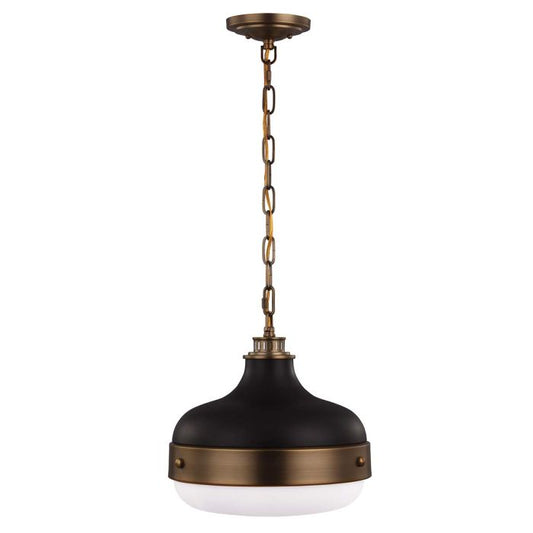 Cadence 2 Light Pendant - Dark Antique Brass / Matte Black