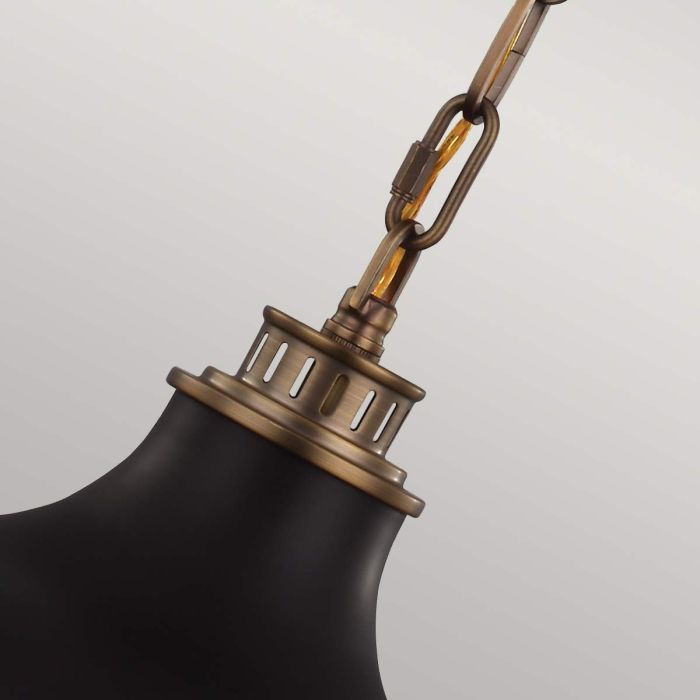 Cadence 2 Light Pendant - Dark Antique Brass / Matte Black