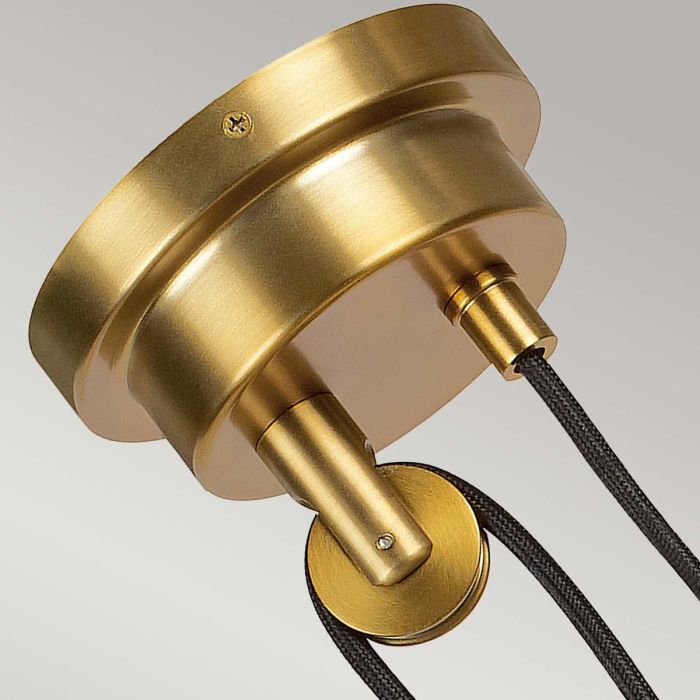 Candor 1 Light Pendant - Matte White and Brass