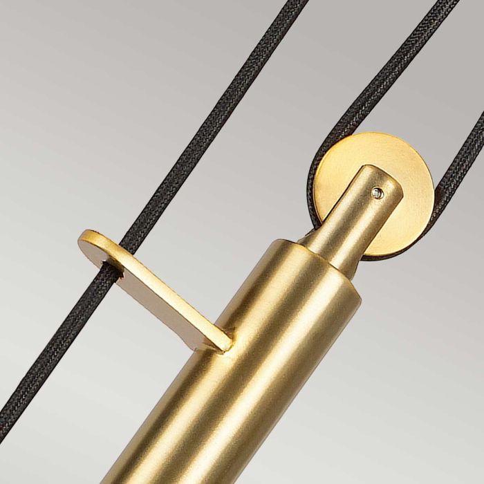 Candor 1 Light Pendant - Matte White and Brass