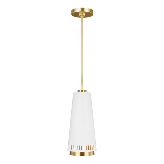 Carter 1 Light Pendant – Style A – Matte White