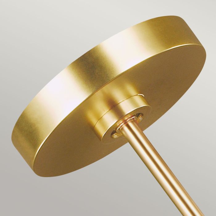 Carter 1 Light Pendant - Matte White with Brass accents