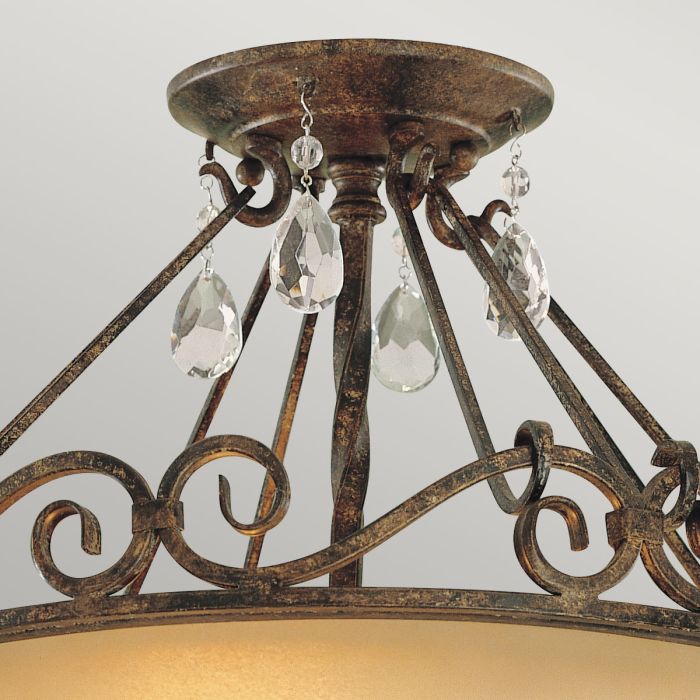 Chateau 2 Light Semi-Flush Light - Mocha Bronze