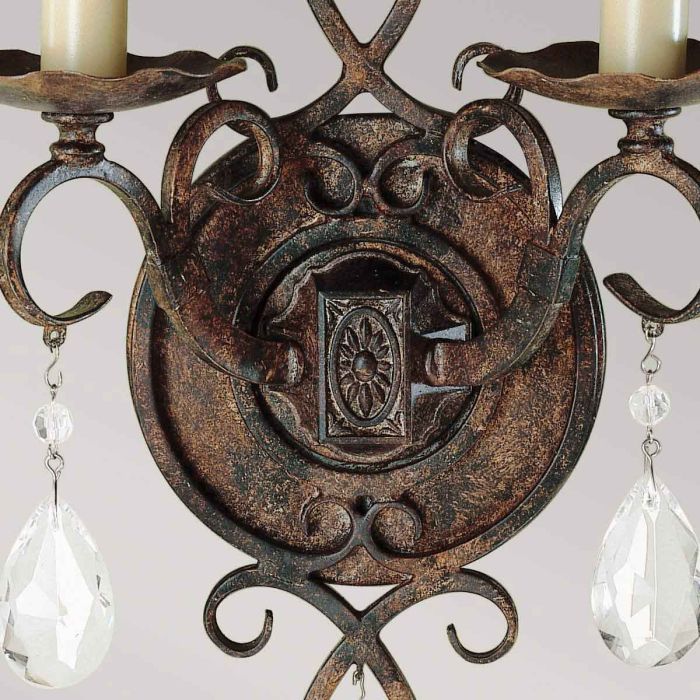 Chateau 2 Light Wall Light - Mocha Bronze