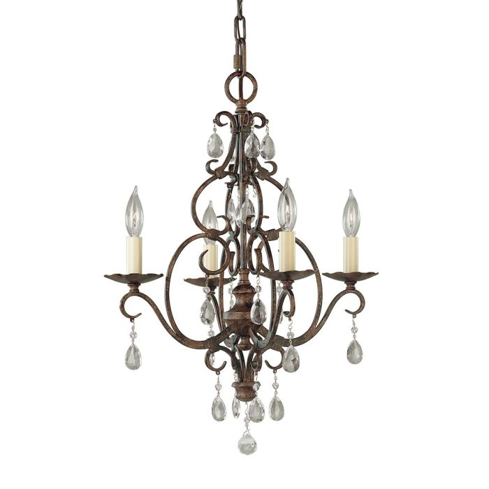 Chateau 4 Light Chandelier - Mocha Bronze