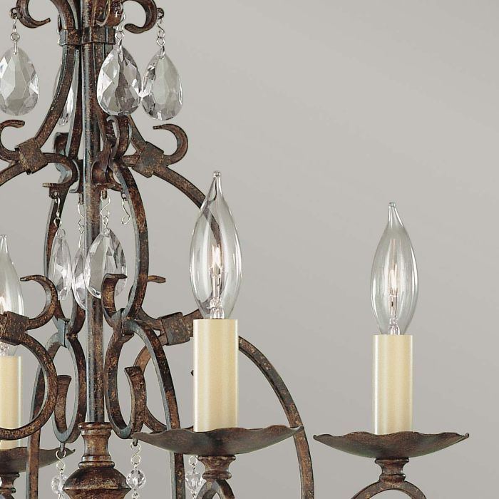 Chateau 4 Light Chandelier - Mocha Bronze