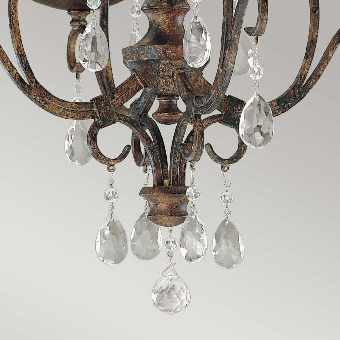 Chateau 4 Light Chandelier - Mocha Bronze