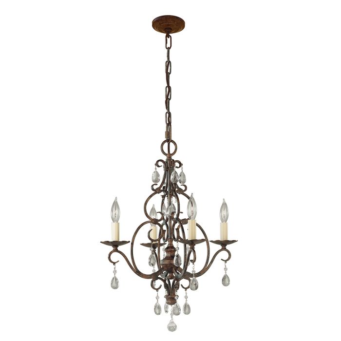 Chateau 4 Light Chandelier - Mocha Bronze