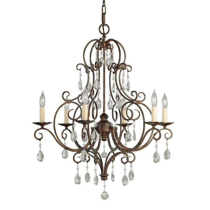 Chateau 6 Light Chandelier - Mocha Bronze