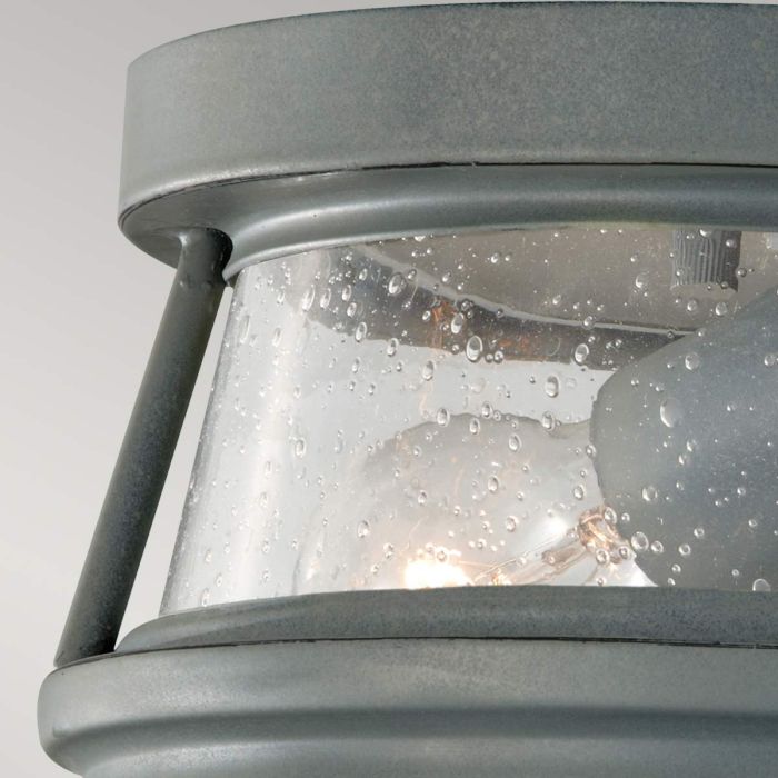 Chelsea Harbor 2 Light Flush Lantern - Storm Cloud